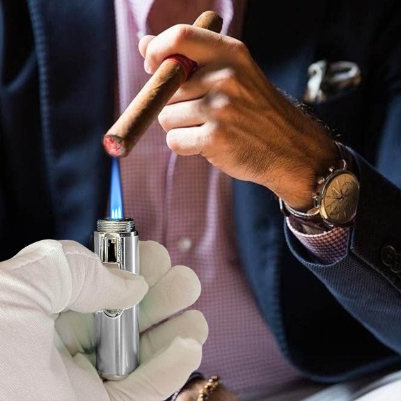 Wind-Resistant Lighter - Exquisite and Compact Rechargeable Butane Lighter Spray Flame Ignite Faster for a Variety of Weather Conditions Multiple Colors