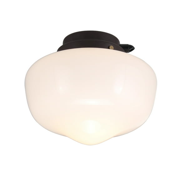 Wind River Textured Brown Outdoor Light Kit Schoolhouse LED