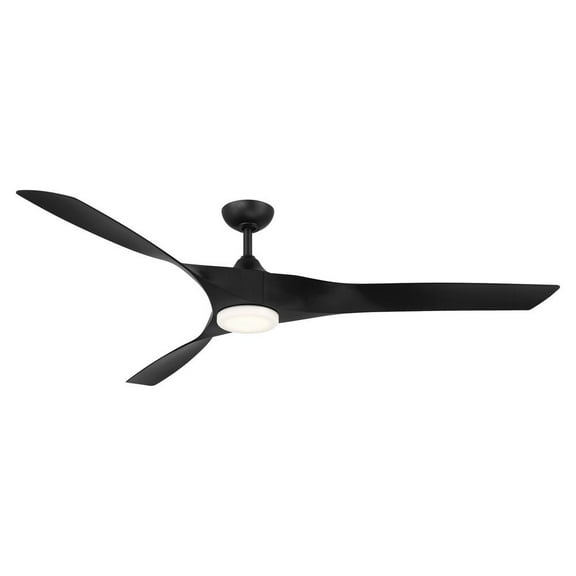 Wind River Ceiling Fans WR1801MB 60 in. Willow Indoor & Outdoor Smart Ceiling Fan, Black & Vintage Oak