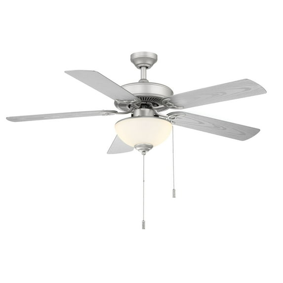 Wind River Ceiling Fans WR2123PBN 52 in. Dalton Indoor & Outdoor Ceiling Fan with Light Kit, Nickel