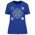 thumbnail image 1 of Wind Rose Old Nautical T-Shirt Women -Image by Shutterstock, Female 3X-Large, 1 of 2