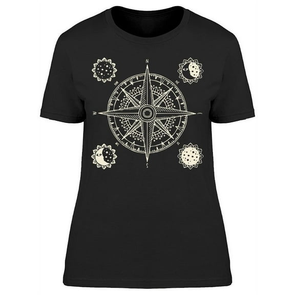 Wind Rose Old Nautical T-Shirt Women -Image by Shutterstock, Female Large