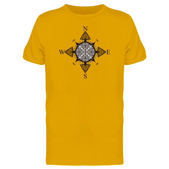 Wind Rose Ornate Tattoo T-Shirt Men -Image by Shutterstock, Male x-Large