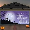 Wind Sock Pole Mount Garage Themed Banner With Haunting Graphics For