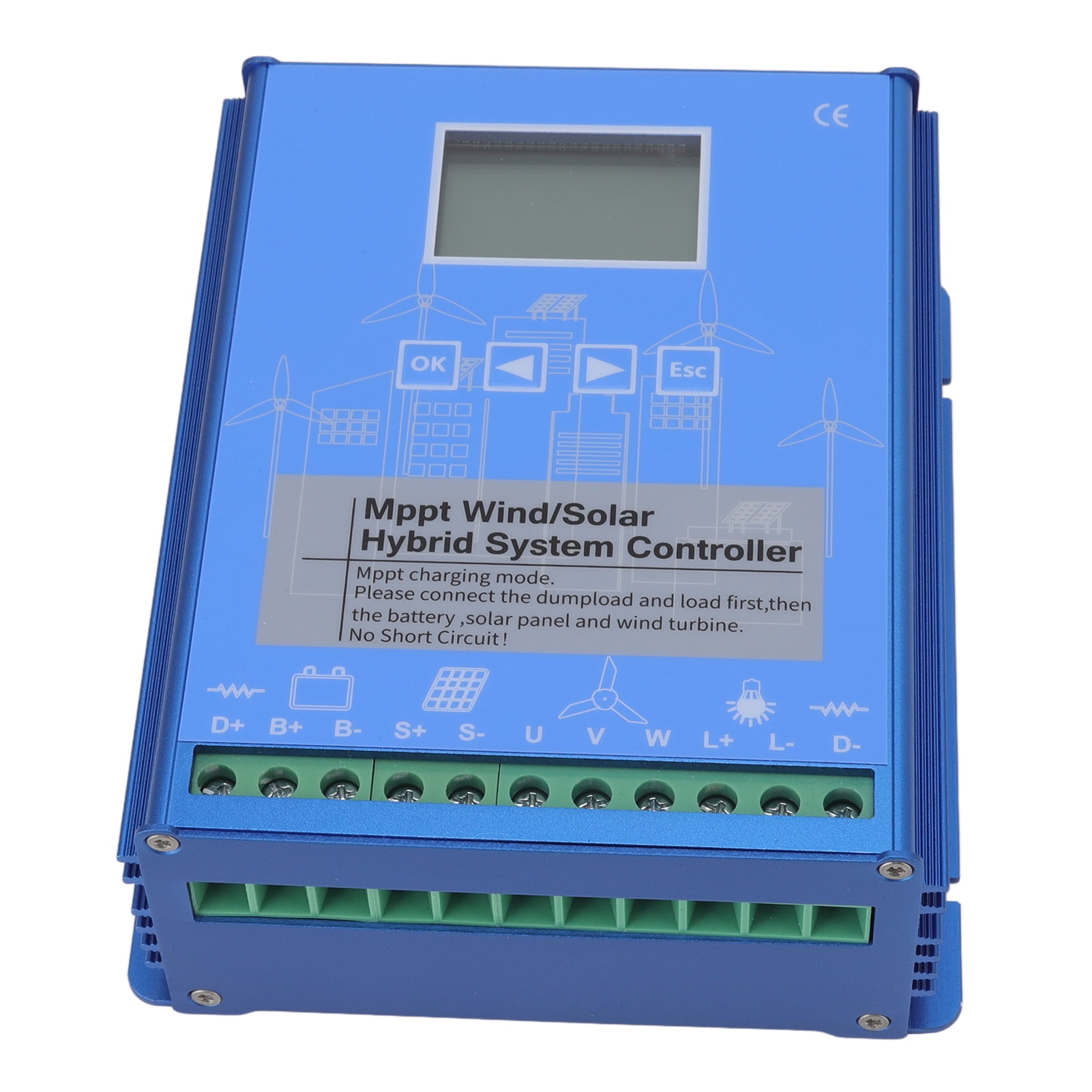 Wind Solar Charge Controller, 12V 24V PWM MPPT Solar Charge Controller