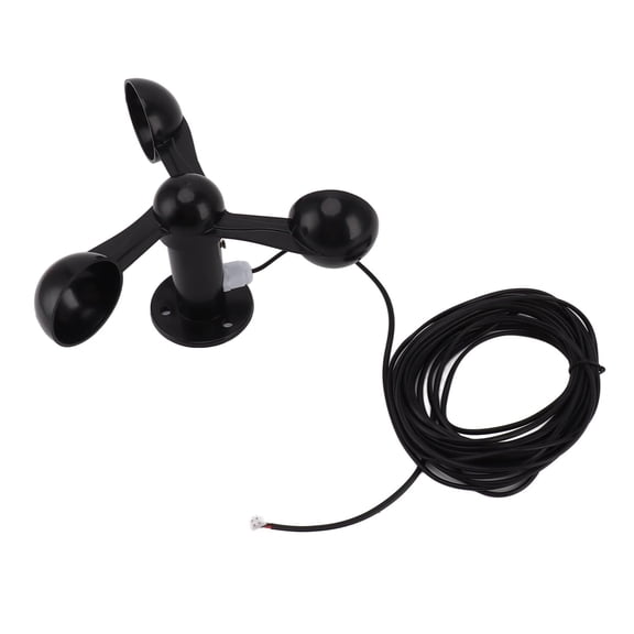 Wind Speed Detector 3-Cup Anemometer Waterproof Sensor for Outdoor Use 0-3.8V