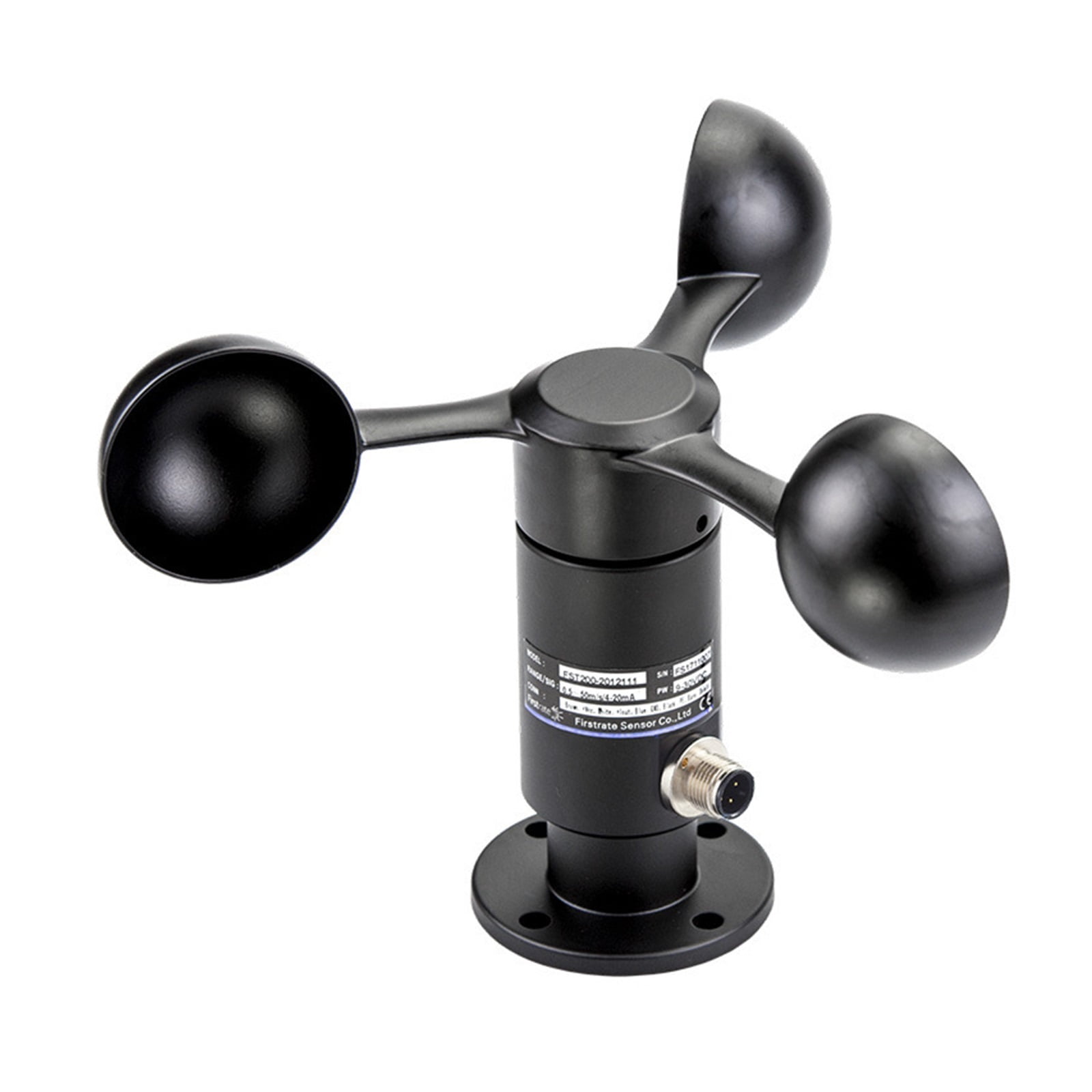 Wind Speed Measuring Device Heated Wind Speed Sensor Automatic Heating Low Temperature Defrosting Weather Station Port Mechanical Wind Speed Sensor ,Easy to Operate