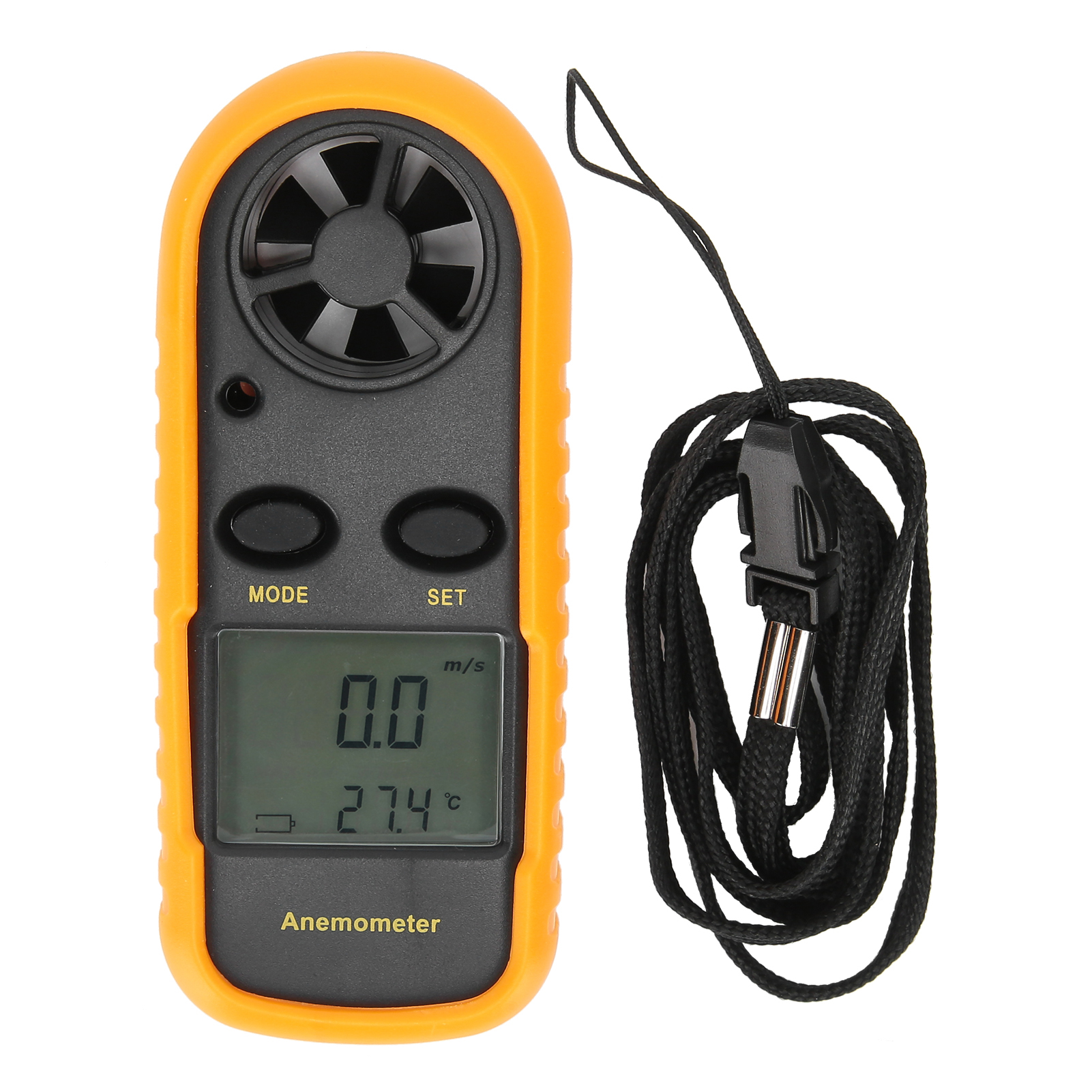Wind Speed Meter Digital Anemometer Handheld Wind Temperature Measuring 