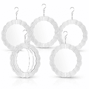 Wind Spinner,5 Pack 8 inch 3D Aluminum Metal Hanging Wind Spinners Sublimation Blanks DIY Crafts for Yard Garden Porch Decoration