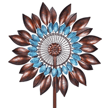 Wind Spinner, 84 inch Stainless Steel Wind Spinners, Bronze Colored Sunflower Large Size Windmill for Outdoor Yard Patio Lawn & Garden
