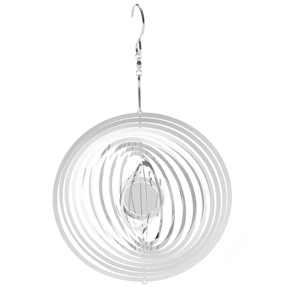 Wind Spinner Circular 5.91" x 9.45" Stainless Steel, Silver Tone