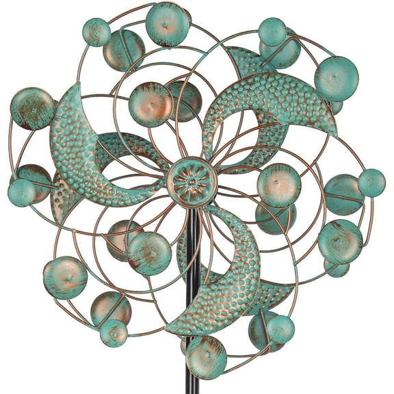 Wind Spinner, Kinetic Spinners Outdoor Metal, Garden Spinner for Yard Outside Patio Lawn Decor (Green & Cooper)