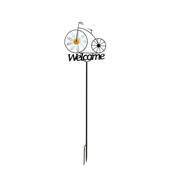 Wind Spinner Metal 3D Windmill Welcome Sign Stakes Front Door Decor Bike Stand Craft Outdoor Yard & Garden Accessoriess