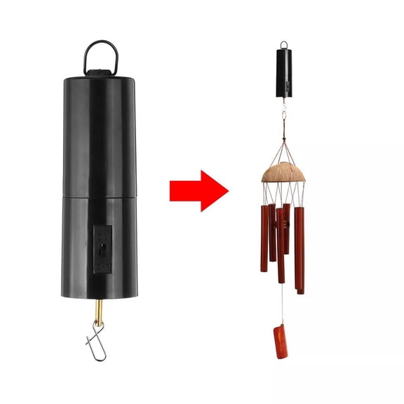 Wind Spinner Motor,Battery Operated Hanging Display Wind Spinner Motor with Hanging ,Plastic Hanging Disco Ball Motor,Black Rotating Motor for Wind Spinner Wind Chimes and Garden Decor Accessory