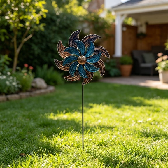 Wind Spinner Outdoor, Kinetic Metal Wind Spinner for Yard, Rustproof Waterproof Windmill, Wind Sculptures for Yard Decor