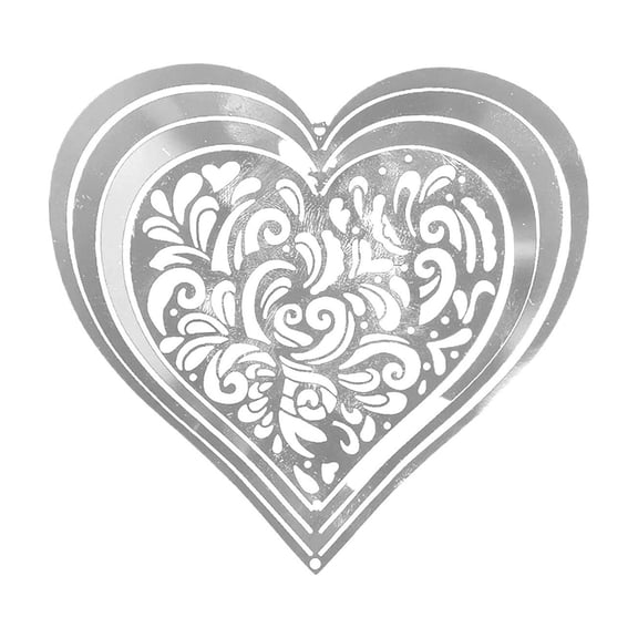 Wind Spinner Outdoor Metal Decorations,3D Heart Wind Spinners for Yard and Garden, Mirror Stainless Steel Wind Sculptur Spinner Indoor Outdoor Garden Decoration Crafts Ornaments