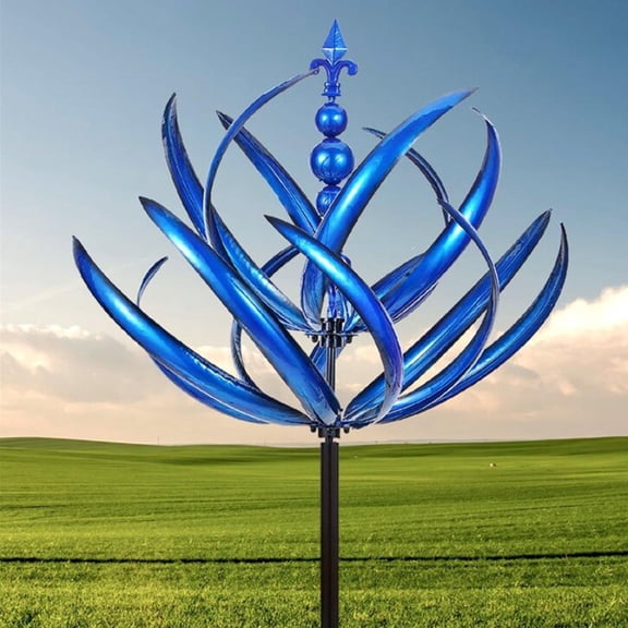 Wind Spinner for Garden and Yard - 35 Inch Metal Kinetic Wind Sculptures for Outdoor Decor