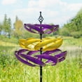 thumbnail image 1 of Wind Spinners Outdoor, 77" Large Metal Kinetic Wind Sculptures for Garden, 360 Degrees Swivel Yard Art with Welcome Sign and Flag Decoration, 1 of 9