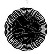 Wind Spinners for Yard and Garden Black Ocean Shark Wind Spinner Abstract Lines 3D Metal Stainless Steel Wind Sculptures Outdoor Patio Hanging Ornament 8 Inch