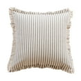 thumbnail image 1 of Wind Stripe Tassel Throw Pillow Cover - Soft Linen Cushion for Living Room Sofa Decoration - Invisible Zipper Design - Perfect for Home Accents, 1 of 6