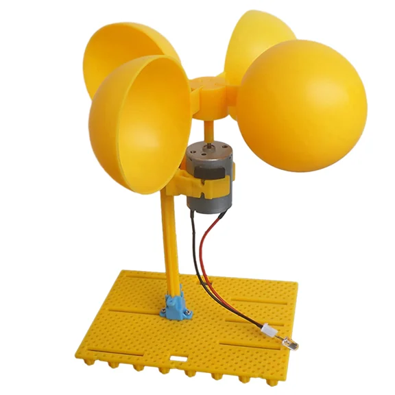 Wind Tur-bine Generator Kit Brushless Motor Wind Power With Holder Blades 0.01-0.3A DC0.1V-3V Generation Motor