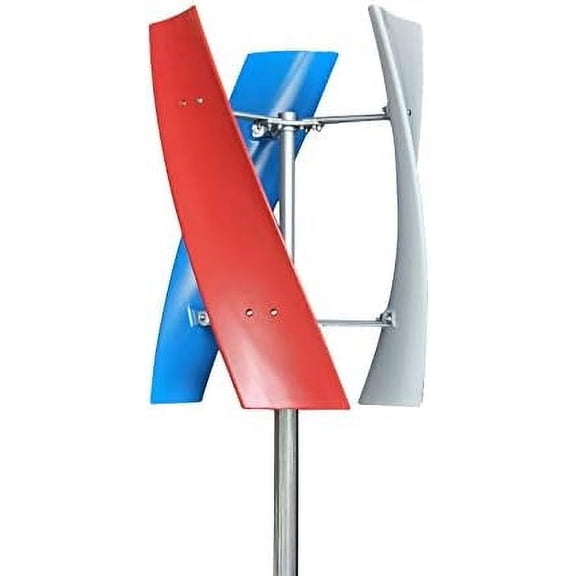 Wind Turbine Generator Kit, 400W 12V/24V 3 Blade Portable Vertical Helix Wind Power Turbine Generator Kit with Charge Controller, Nature Power System for Marine RV Home Industrial Energy