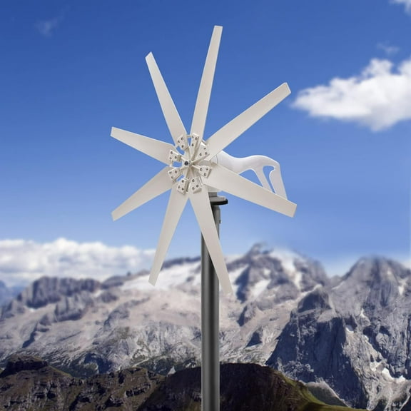 Wind Turbine Generator Kit 400W 12V Portable Vertical Helix Wind Power Turbine Generator Kit 3 Blade Wind Generator Kit with Charge Controller for Marine RV Home Industrial Energy