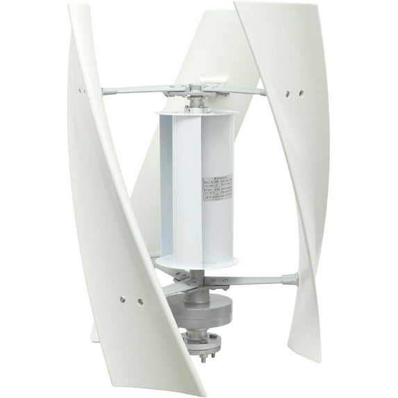 Wind Turbine Generator Kit, 500W 24V Vertical Axis Wind Turbine Generator with Controller & Wind-Assisted Wheel,3 Blades Wind Power Generator Permanent Magnet Generator for Boats, Gazebos, Home, RV