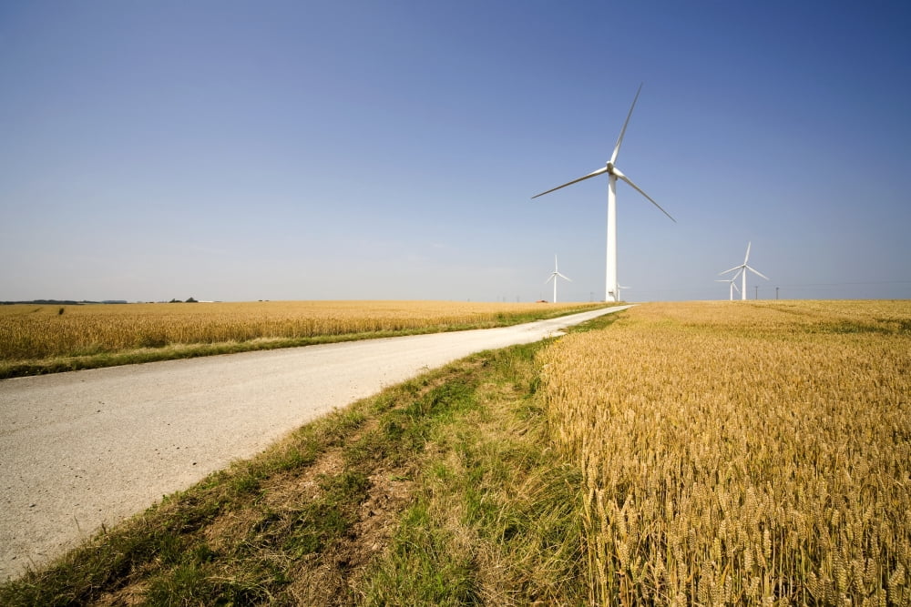 Wind Turbine Humberside England Canvas Art - John Short Design Pics (17 x 11)