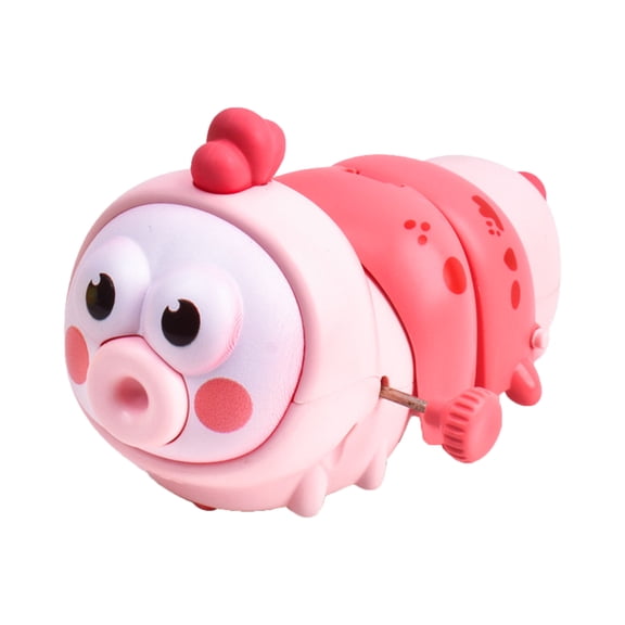 Wind-Up Caterpillar Toy Set - Clockwork Walking Bug Figures for Sensory Development, Cute Crawling Animal Toys for Stocking Stuffers and Party Favors Pink