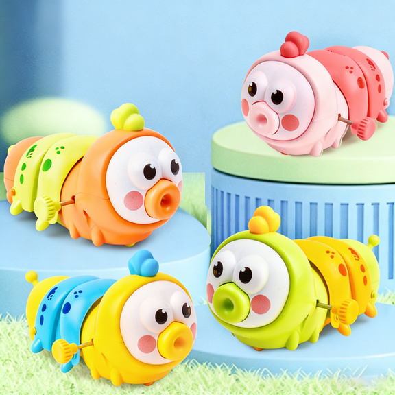 Wind Up Caterpillar Toys, Walking InchwormEducational Toy, Easter Gifts for Birthday , Party Favors Desk Ornament Decoration , Green, 5.5 inch, 1Pcs