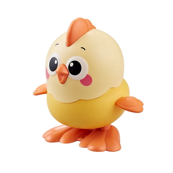 Wind Up Chicken Toy, Spring Chicken Running Toy, Clockwork Chick Toy, Mechanical Pull Back Toy for Toddler, Yellow