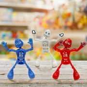 Wind Up Dancing Robot Toy - No Batteries Needed, Mechanical Spring Action, Fun ABS Plastic Klds Gift, Stress Relief & Party Favor, 3-Pack