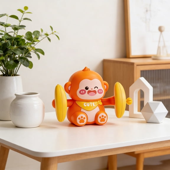 Wind Up Flip Monkey Educational Toy for Children and Kids Interactive Battery Operated Animal for Indoor Outdoor Play and Learning