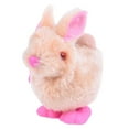 thumbnail image 1 of Wind-Up Hopping Bunny Plush Toy Moving Tail Spring Motion Mechanical Animal Interactive Playtime Gift for Easter Celebration, 1 of 4