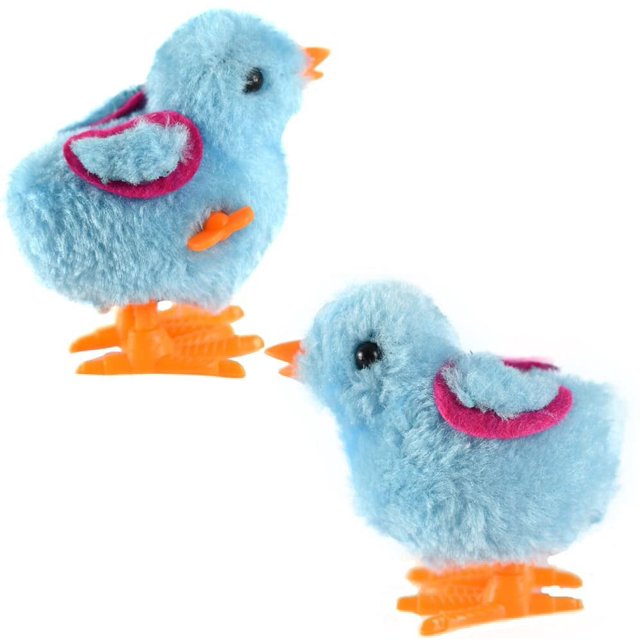 Wind Up Hopping Chicken Easter Egg Baby Chick 2 Pk (Blue)