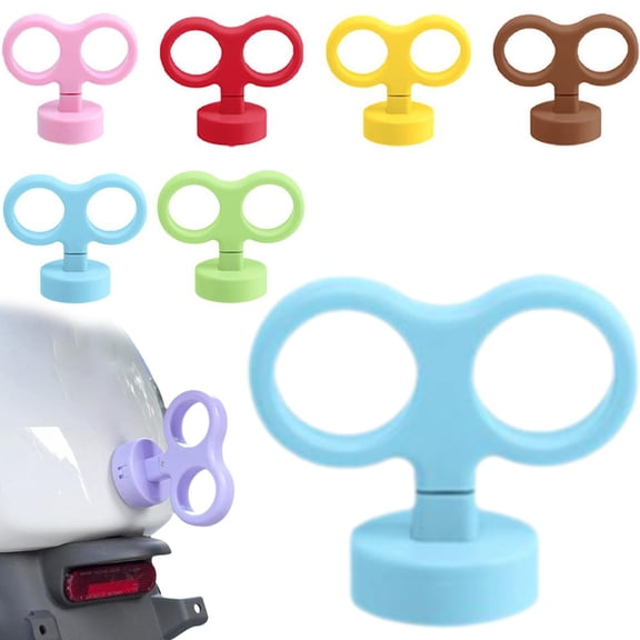 Wind Up Key Toy Car Helmet - Cute 3D Decorative Auto Accessories, Wind Up Key for Back of Car,Universal Exterior Decor C-ar Accessories