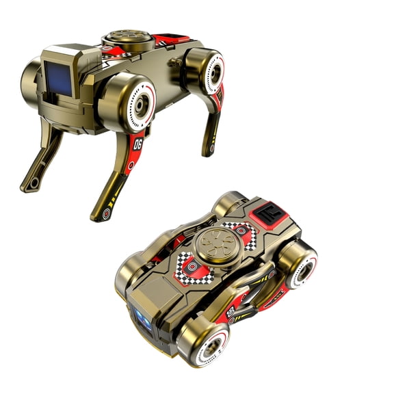 Wind-Up Mecha Pup Robot Toy, Transforming Mechanical Puppy Toy, Interactive Robot Figurine, Fun Clockwork Walking Toy Gift