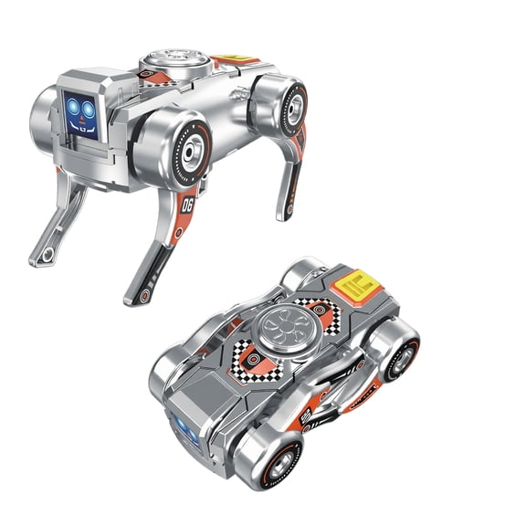 Wind-Up Mecha Pup Robot Toy, Transforming Mechanical Puppy Toy, Interactive Robot Figurine, Fun Clockwork Walking Toy Gift