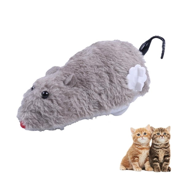 Wind-Up Mouse Pet Toy, 6.24x2.73x2.34 Inches, Self-Running Motion, Interactive Play for Cats and Small Dogs