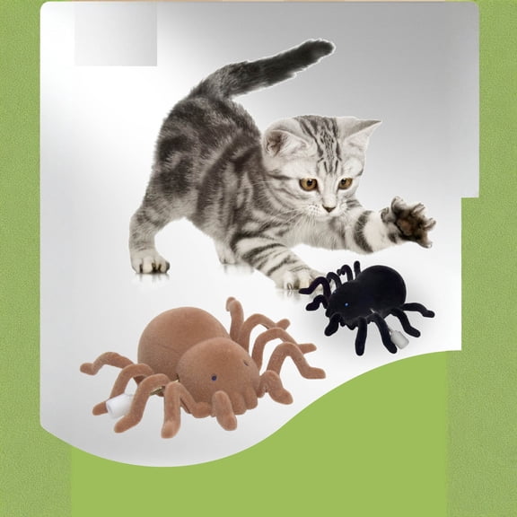 Wind-Up Pet Toys Spider Tarantula Animal Toy, Vibration Crawling Pets Cat Dog Puppy Teasing Toys Prank Gifts, Novelty Active Play Toy to Trigger Hunting Instincts