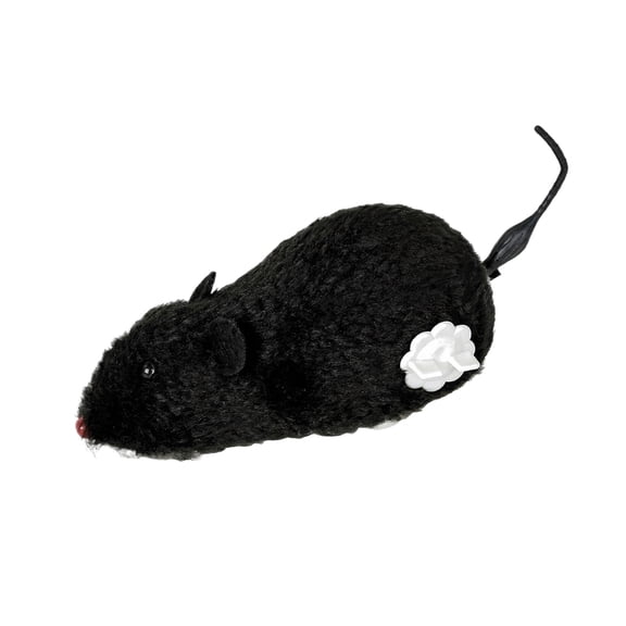 Wind Up Plush Mouse Toy,Moving Hopping Rat with Wiggling Tail for Cats Dogs