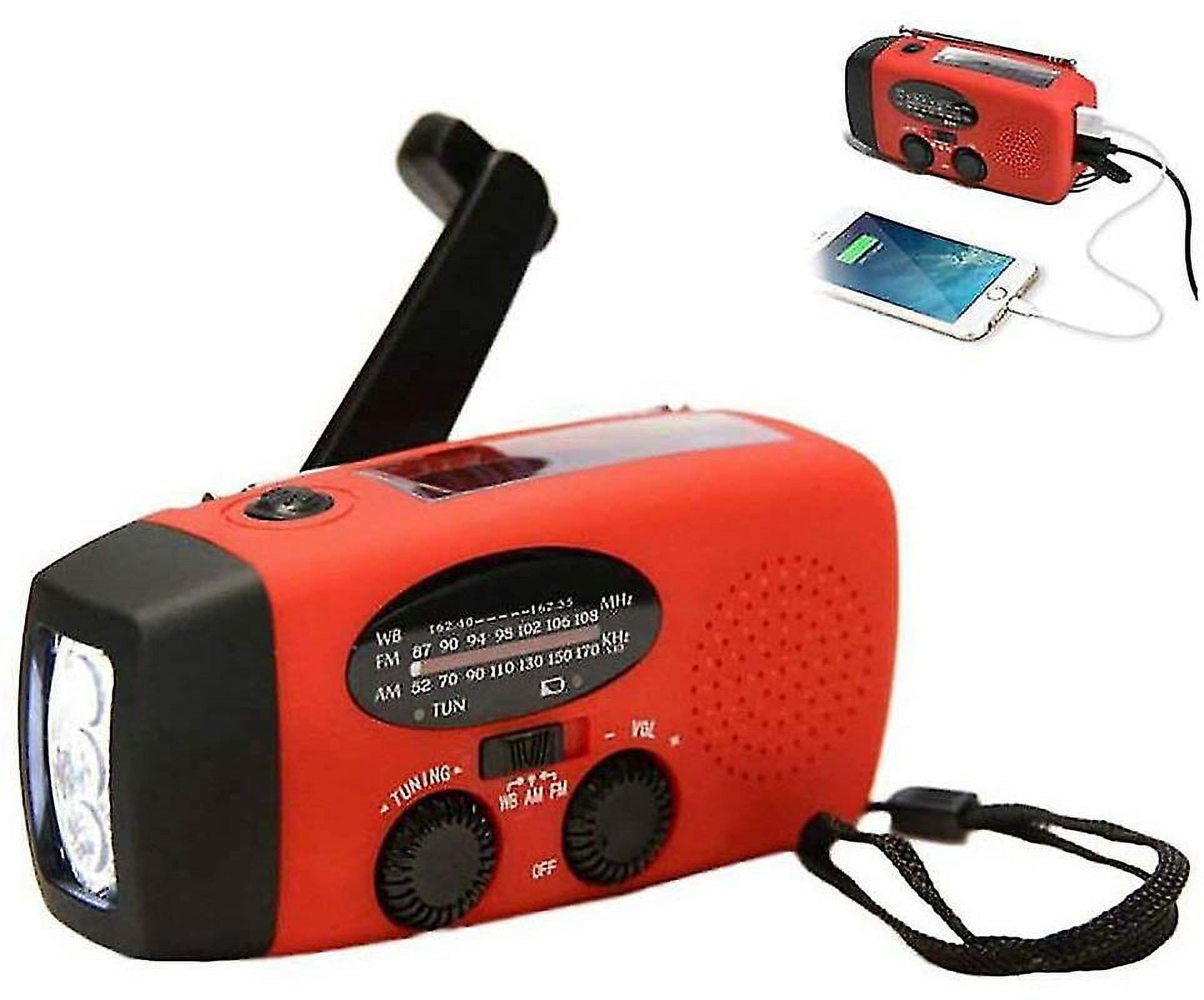 Wind Up Radio, Emergency Radio Solar Portable 1000Mah Powerflashlight