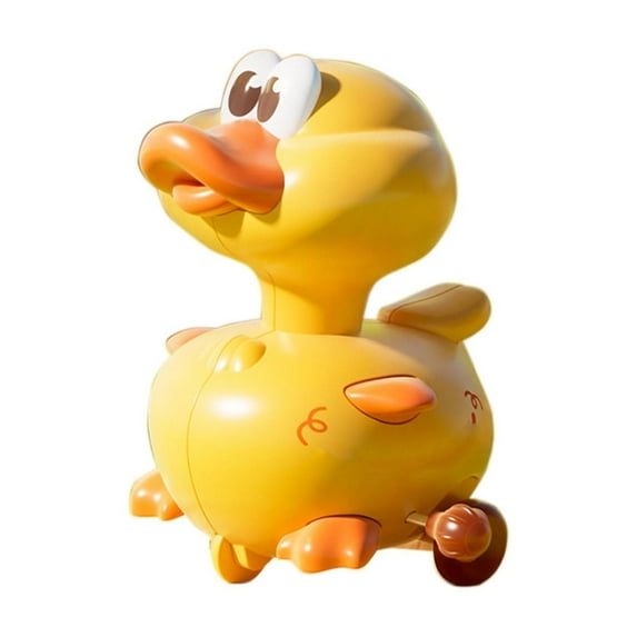 Wind Up Rocking Duck Toy, Infant Crawling Toys for Encourgaing Baby Walking & Moving,Tummy Time Toys for 0-3-6 6-12 12-18 Months Baby Gifts (Yellow)