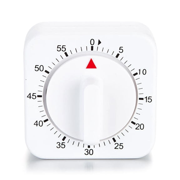 Wind Up Timer 1hr/60min Alarm Mechanical Timer Square Kitchen Timer Manual Timer Mechanical Reminder Food Preparation