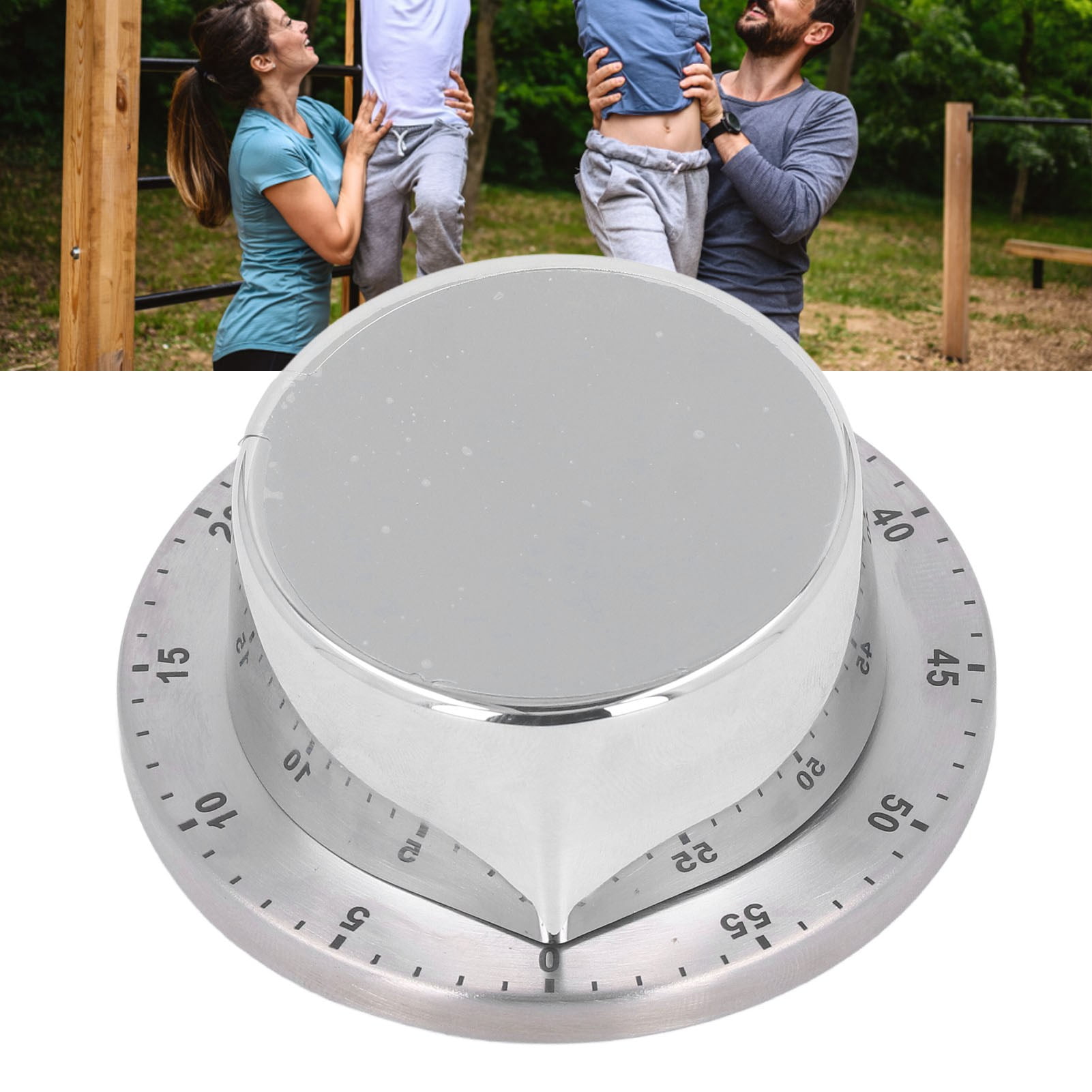 Wind Up Timer, Black 60 Minutes Visual Mechanical Timer Suction Tanning