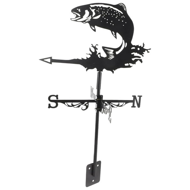 Wind Vane Decoration Rotating Windmill Stainless Steel Spray Paint Roof