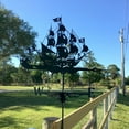 thumbnail image 1 of Wind Vane Stainless Steel European Art Villa Decoration Ornament - Stylish Card Slot Design for Elegant Home, 1 of 4
