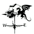 Wind Vane Witch And Flying Dragon Shape Metal Bracket Weather Vane wind-vane-witch-and-flying-dragon-shape-metal-bracket-weather-vane