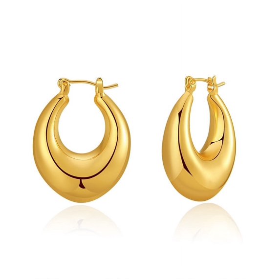 Series Advanced Sense Ear Clip Hollow Plated 18K Real Gold Personality Metal Quality Earrings